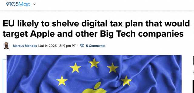 EU、デジタル課税計画を撤回か、米IT大手への圧力緩和へ